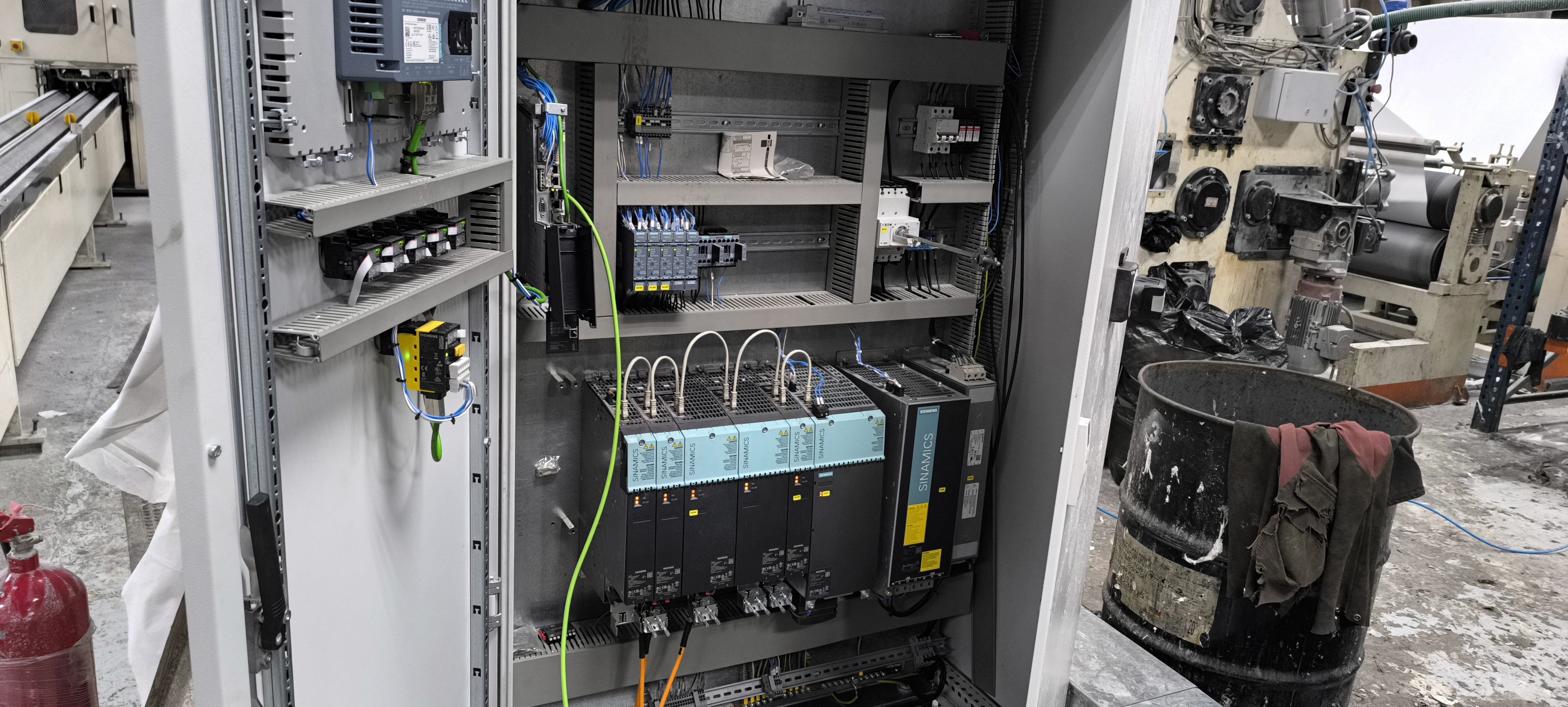 Migración de máquina de papel — 13 servos Siemens Sinamics S120